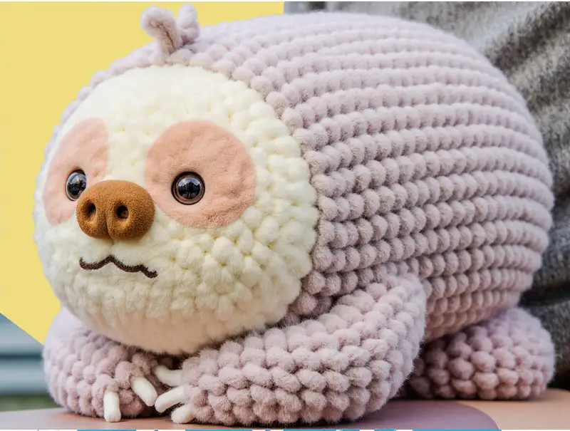 Complimentary Intermediate crochet pattern: Giant Sloth Amigurumi Pattern - Simple to follow guide