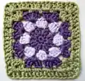 Daisy Granny Square Crochet Pattern step 4 - final assembly and finishing