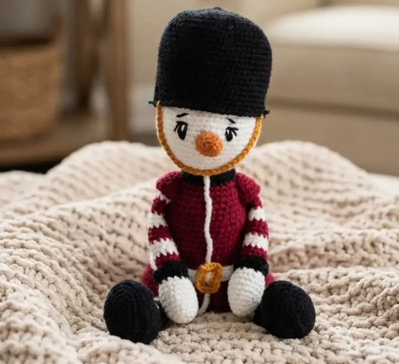 Complimentary Intermediate crochet pattern: Henry the Guard Amigurumi Pattern - Simple to follow guide