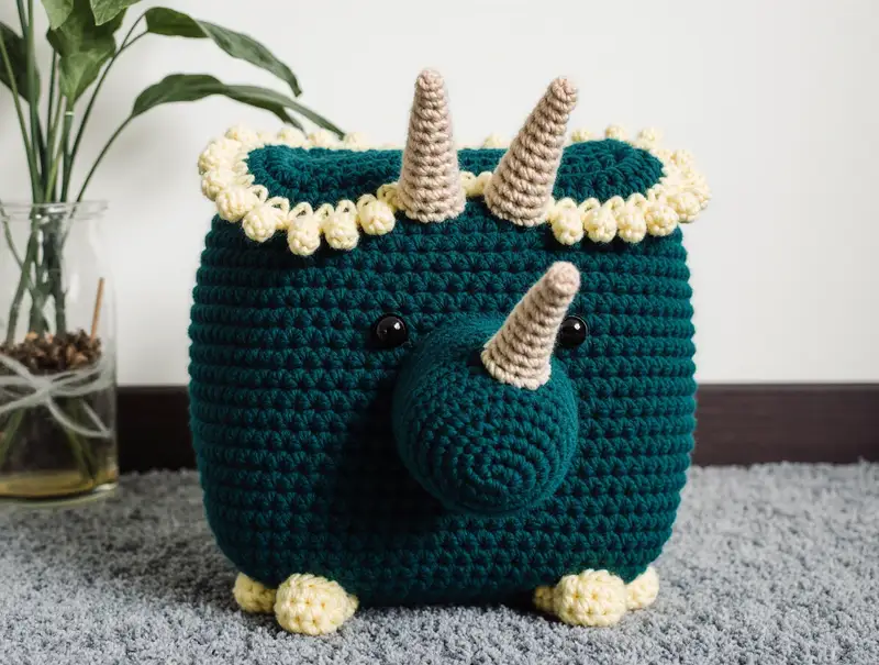 Complimentary Intermediate crochet pattern: Adorable Dinosaur Pillow Crochet Pattern - Simple to follow guide