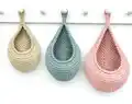 Set of 3 Hanging Teardrop Baskets Crochet Pattern step 3 - details and accessories