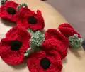 British Legion Poppy Appeal Poppies Crochet Pattern step 1 - construction progress