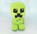 Minecraft Creeper Amigurumi Pattern step 1 - construction progress