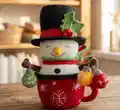 Snowman Mug Amigurumi Pattern step 1 - construction progress