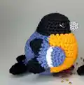 Bullfinch Bird Amigurumi Pattern step 3 - details and accessories