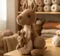 Mommy Kangaroo & Baby Amigurumi Pattern step 1 - construction progress