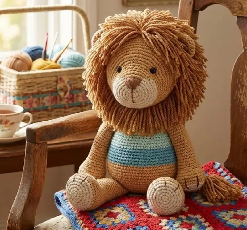 Complimentary Intermediate crochet pattern: Alan the Lion Amigurumi Pattern - Simple to follow guide
