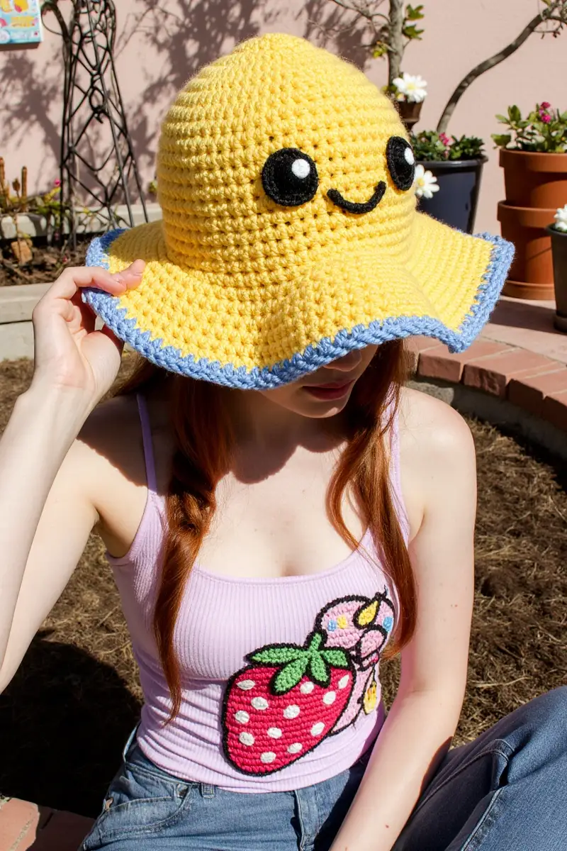 Complimentary Intermediate crochet pattern: Reversible Octopus Bucket Hat Pattern - Simple to follow guide