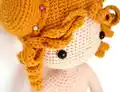 Doll Eliza Amigurumi Pattern step 3 - details and accessories