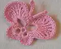 Delicate Butterfly Crochet Pattern step 1 - construction progress