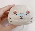 Lucky Cat Amigurumi Pattern step 2 - assembly progress