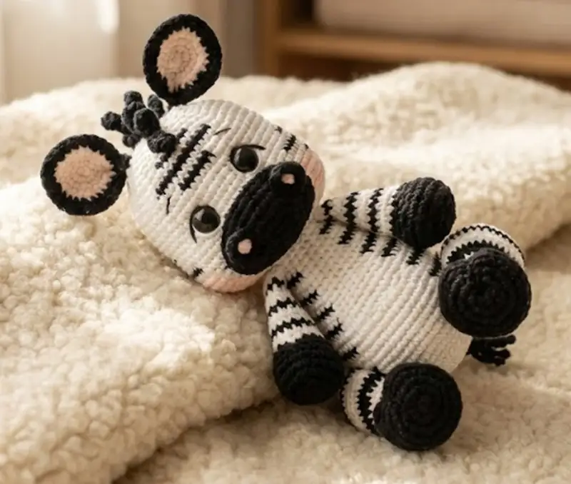 Complimentary Intermediate crochet pattern: Zebra Edu Amigurumi Pattern - Simple to follow guide