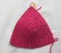 Oceana Bikini Top Crochet Pattern step 2 - assembly progress