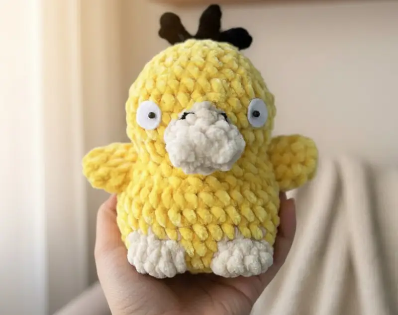 Complimentary Intermediate crochet pattern: Plush Psyduck Pokemon Amigurumi Pattern - Simple to follow guide