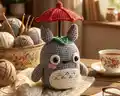 Totoro Lamp Little Companion Amigurumi Pattern step 1 - construction progress