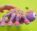Cutie Crowlies Amigurumi Collection Pattern step 2 - assembly progress