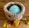 Hennifer Chicken Coaster Set Crochet Pattern step 4 - final assembly and finishing