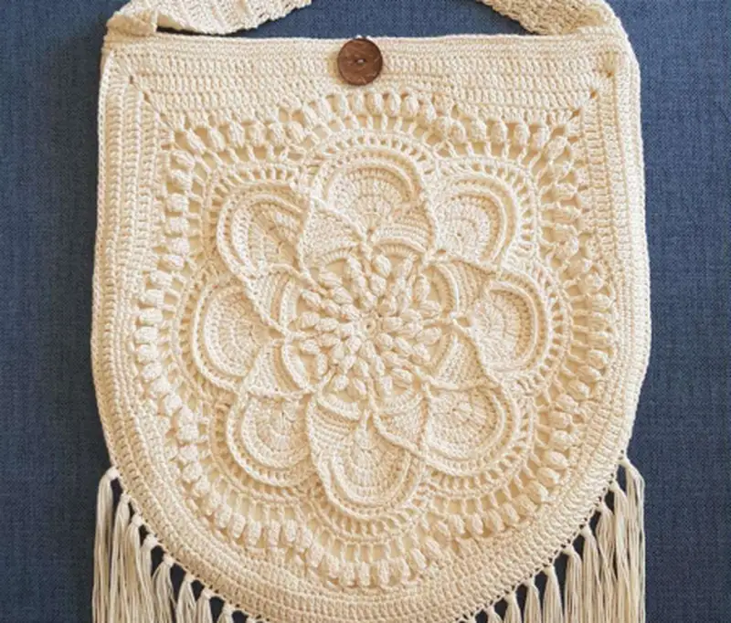 Complimentary Advanced crochet pattern: Delilah Boho Bag Crochet Pattern - Simple to follow guide