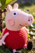 Peppa Pig Amigurumi Pattern step 1 - construction progress