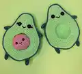 Avocado Family Amigurumi Pattern step 1 - construction progress