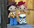Woody and Jessie Toy Story Amigurumi Pattern step 1 - construction progress