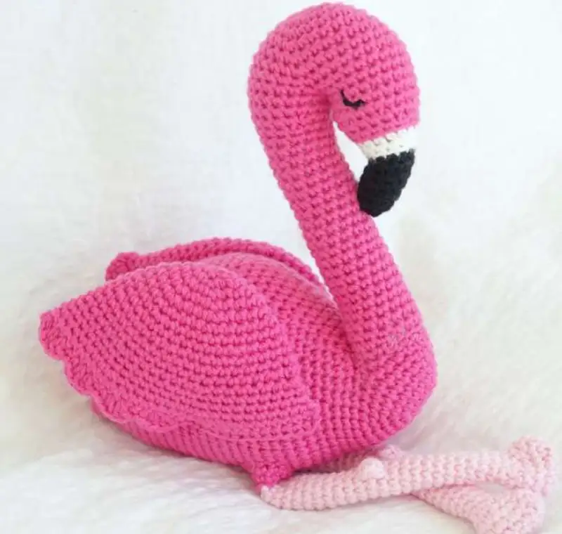 Complimentary Intermediate crochet pattern: Flamingo Amigurumi Pattern - Simple to follow guide