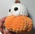Plush Ghost in Pumpkin Amigurumi Pattern step 3 - details and accessories