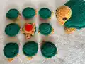Turtle Memory Game Amigurumi Pattern step 2 - assembly progress