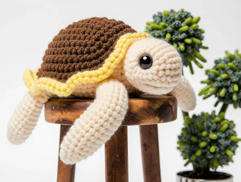 Complimentary Beginner Friendly crochet pattern: Mini Sunflower Turtle Amigurumi Pattern - Simple to follow guide