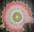 Lotus and Blossom Mandala Crochet Pattern step 1 - construction progress
