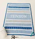 Personalized Post and Bobble Blanket Pattern step 4 - final assembly and finishing