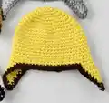 Crochet Hatimals Giraffe Hat Pattern step 2 - assembly progress
