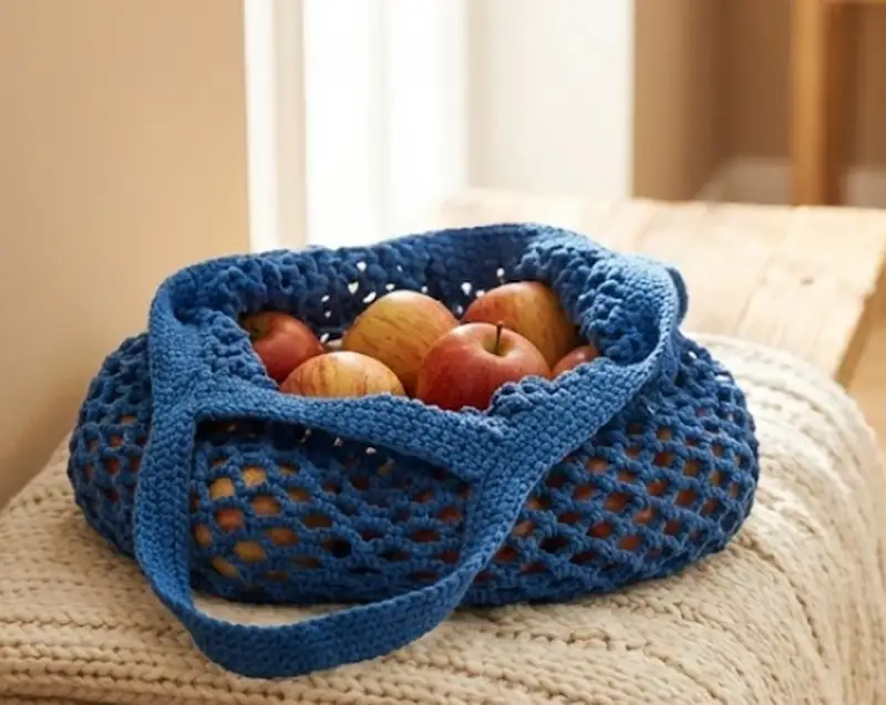 Complimentary Intermediate crochet pattern: Crochet Market Bag Pattern - Simple to follow guide
