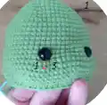 Cute Turtle Amigurumi Pattern step 2 - assembly progress