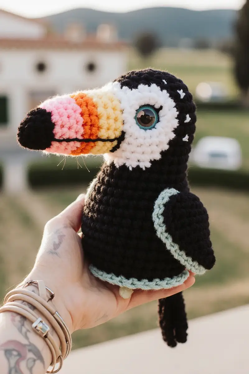 Complimentary Intermediate crochet pattern: Adorable Toucan Bird Amigurumi Pattern - Simple to follow guide