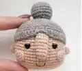 Grandma with Dachshund Amigurumi Pattern step 3 - details and accessories