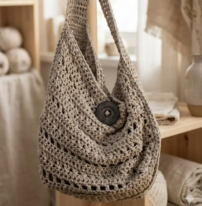 Complimentary Intermediate crochet pattern: Grindstone Tote Bag Crochet Pattern - Simple to follow guide