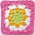 Daisy Granny Square Crochet Pattern step 3 - details and accessories