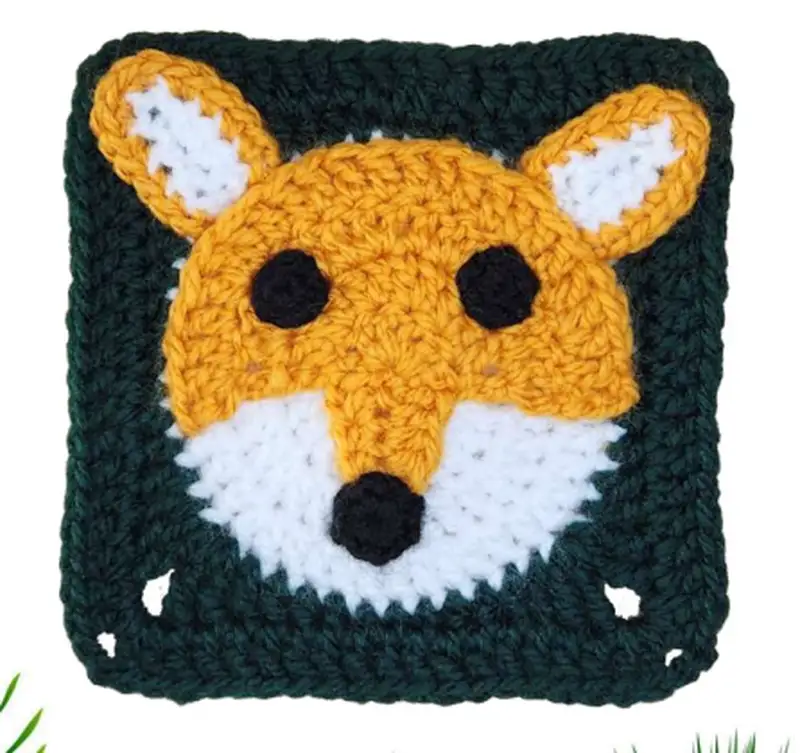 Complimentary Beginner Friendly crochet pattern: Fox Granny Square Crochet Pattern - Simple to follow guide