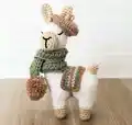 Louisa Llama Amigurumi Pattern step 2 - assembly progress