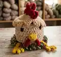 Hennifer Chicken Coaster Set Crochet Pattern step 1 - construction progress