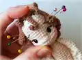 Sweet Handfuls Baby Jesus Amigurumi Pattern step 3 - details and accessories