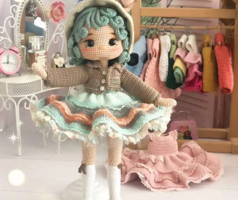 Complimentary Advanced crochet pattern: Doll Aybüke Amigurumi Pattern - Simple to follow guide