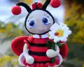 Ladybug Amigurumi Pattern step 1 - construction progress