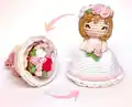 Reversible Flower Bouquet & Bride Amigurumi Pattern step 2 - assembly progress