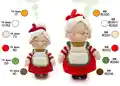 Mrs. Claus Granny Amigurumi Pattern step 2 - assembly progress