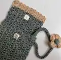 Phone Pouch with Back Pocket Crochet Pattern step 3 - details and accessories