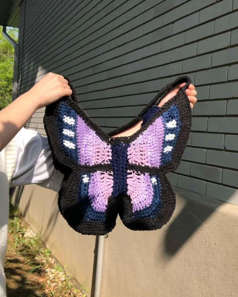 Complimentary Intermediate crochet pattern: Whimsical Flutter Butterfly Tote Pattern - Simple to follow guide