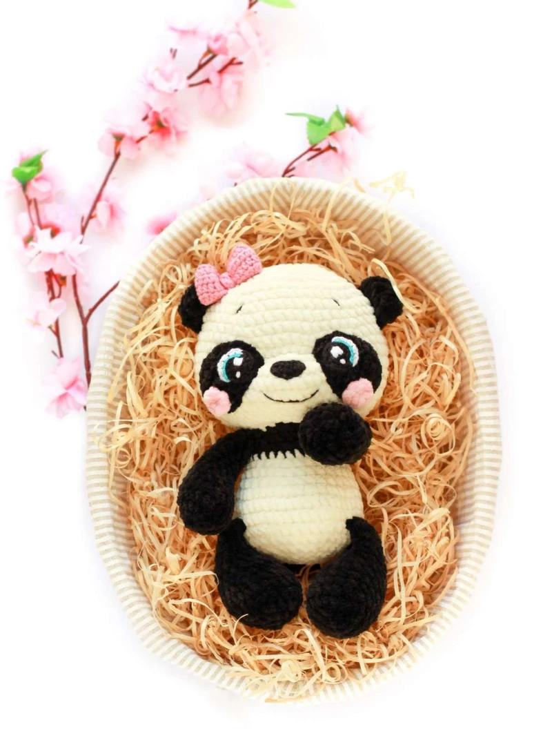 Complimentary Intermediate crochet pattern: Yumi the Baby Panda Amigurumi Pattern - Simple to follow guide