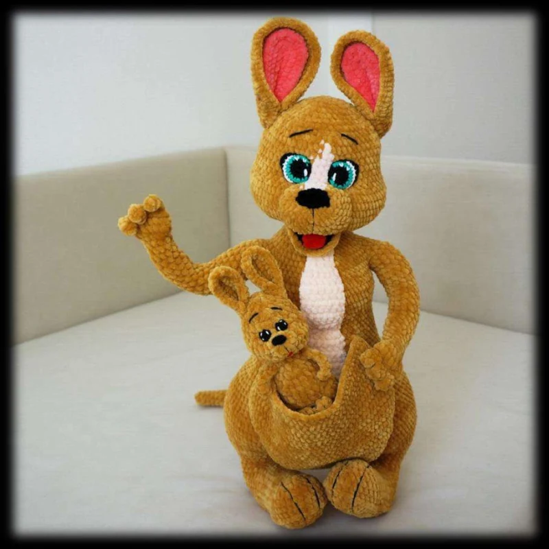 Complimentary Advanced crochet pattern: Mama and Joey Kangaroo Amigurumi Pattern - Simple to follow guide